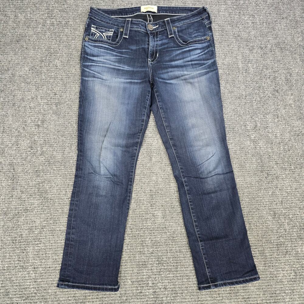 Big Star Maddie Jeans Womens 30 Dark Wash Skinny Thick Stitch Western